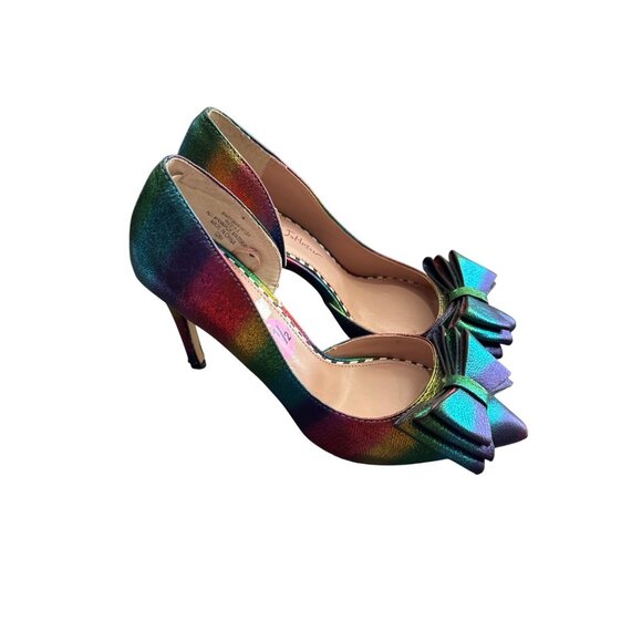 Betsey Johnson womans inbow Metallic Stiletto Heels Size 5.5 SKU8165 - Picture 14 of 14